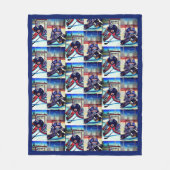 Ice Hockey Goalie Theme Fleece Blanket (Voorkant)