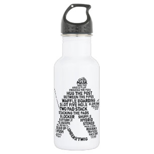 Ice Hockey Goalie Word Art Waterfles