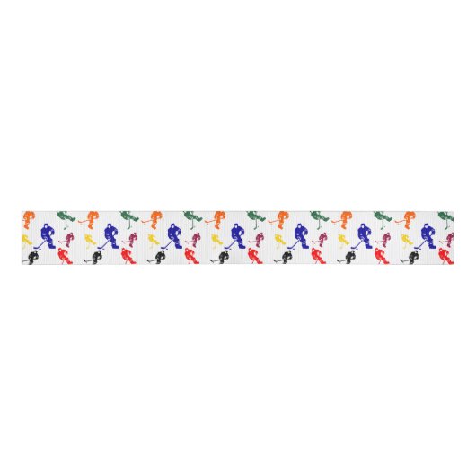 ICE HOCKEY GROSGRAIN LINT (Voorkant)