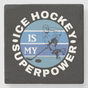 Ice Hockey is mijn Superpower Stenen Onderzetter