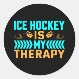 Ice Hockey is mijn therapie Ronde Sticker
