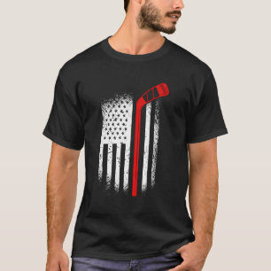Ice Hockey Jersey Penalty Box Puck US vlag T-shirt