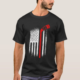 Ice Hockey Jersey Penalty Box Retro Puck US vlag T-shirt