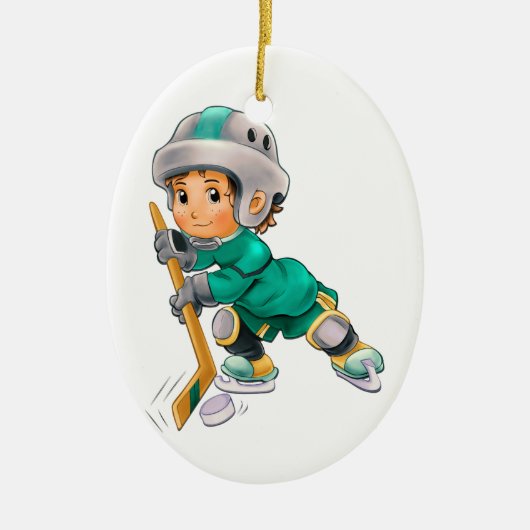 Ice Hockey Keramisch Ornament (Voorkant)