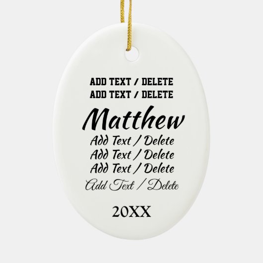 Ice Hockey Keramisch Ornament (Achterkant)