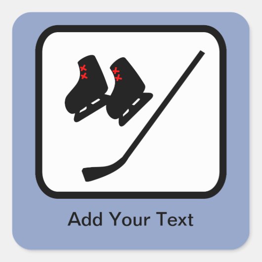 Ice Hockey-Logo Vierkante Sticker (Voorkant)