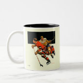 Ice Hockey Match Tweekleurige Koffiemok (Links)