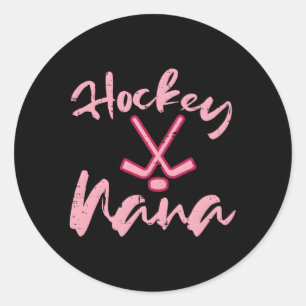 Ice Hockey Nana Moederdag Oma Granny Mimi Ronde Sticker