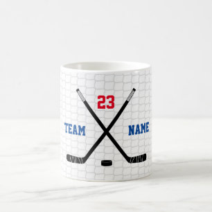 Ice Hockey Net Sticks Puck Custom Sports Team Koffiemok