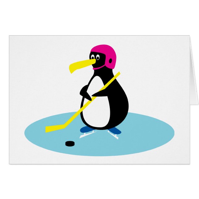 Ice Hockey Penguin (Voorkant Horizontaal)
