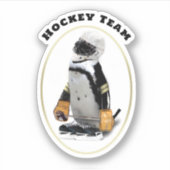 Ice Hockey Penguin Sticker (Voorkant)