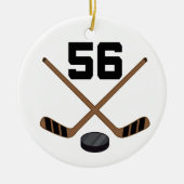 Ice Hockey Player Jersey Number 56 Ornament (Voorkant)