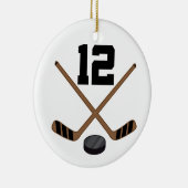 Ice Hockey Player Jersey nummer 12 Ornament (Rechts)