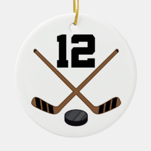 Ice Hockey Player Jersey nummer 12 Ornament