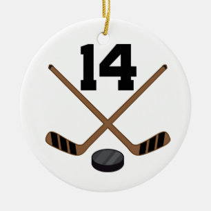 Ice Hockey Player Jersey nummer 14 Ornament