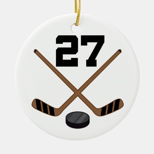 Ice Hockey Player Jersey nummer 27 Ornament (Voorkant)