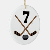 Ice Hockey Player Jersey nummer 7 Ornament (Rechts)
