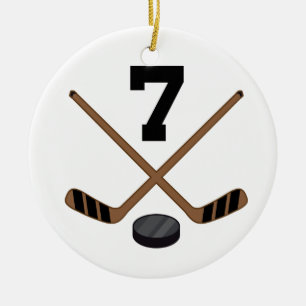 Ice Hockey Player Jersey nummer 7 Ornament