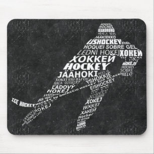 Ice Hockey Player Languages Mousemat Muismat