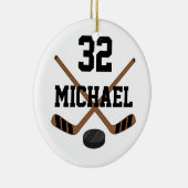Ice Hockey Player Personalized Sports Ornament Gif (Rechts)