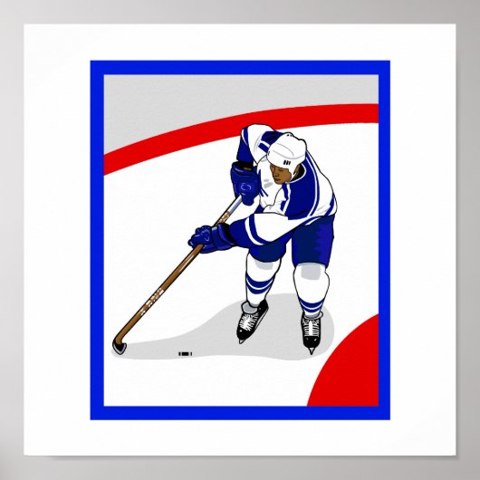 Ice Hockey Player Poster (Voorkant)