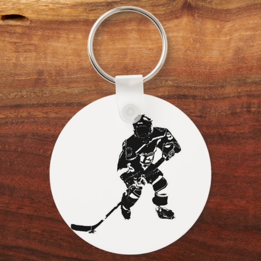 Ice Hockey Player Sleutelhanger (Voorkant)
