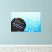 ICE HOCKEY PUCK Bar Mitzvah Aanmelden in Geheugenb Canvas Afdruk (Insitu (Houten vloer))