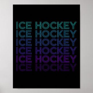 Ice Hockey Retro Poster