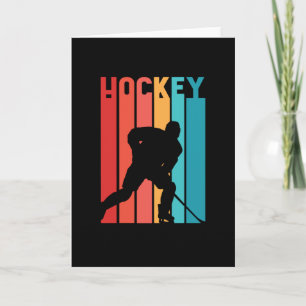 Ice Hockey Retro Silhouette Kaart