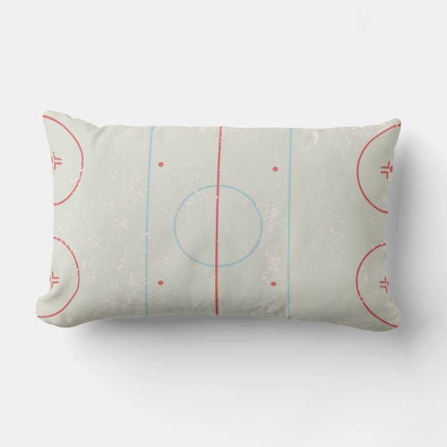 Ice Hockey Rink Disted Style Graphic Kussen (Voorkant)