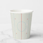 Ice Hockey Rink Disted Style Graphic Papieren Bekers (Links)