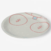 Ice Hockey Rink Disted Style Graphic Papieren Bordje (Gekanteld)