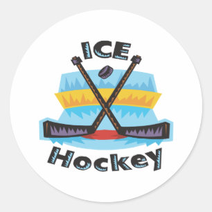 Ice Hockey Ronde Sticker