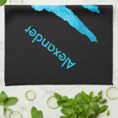 Ice Hockey schaats towel player turquoise Theedoek (Gevouwen)