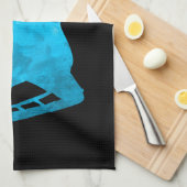 Ice Hockey schaats towel turquoise Theedoek (Quarter Fold)