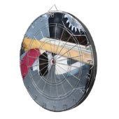 Ice Hockey Schaatsen Sticks Dartbord (Voorkant Rechts)