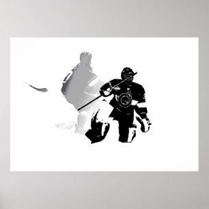 Ice Hockey Season - Goalie en Forward Poster