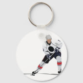 Ice Hockey Speler Sleutelhanger (Achterkant)