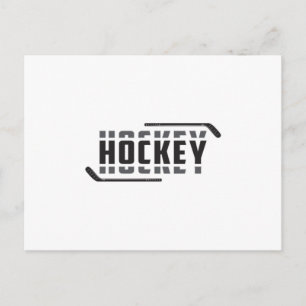 Ice Hockey Speler Stick Puck Team Grappig cadeau i Briefkaart
