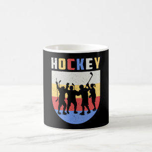 Ice Hockey Speler Stick Team Puck Retro Grappig ca Koffiemok