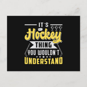 Ice Hockey Speler Stick Team Puck Sport Gift Idee Briefkaart