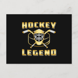 Ice Hockey Speler Stick Team Sport Puck Gift Idee Briefkaart