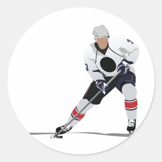 Ice Hockey Speler Stickers (Voorkant)