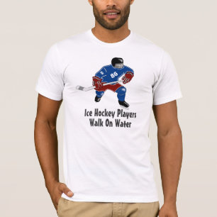 Ice Hockey-spelers lopen op het T-shirt van de wat