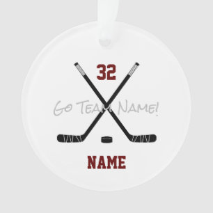 Ice Hockey Sportteam Aangepaste tekstfoto Ornament