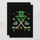 Ice Hockey St Patricks Day Cute Gift Goalie Clover Kaart (Voorkant / Achterkant)