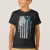 Ice Hockey Stick US American Flag T-shirt (Voorkant)