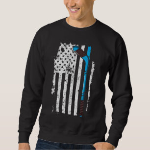 Ice Hockey Stick US American Flag Trui