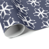 Ice Hockey Sticks Snowflake Pattern Gift Wrap Cadeaupapier (Rol Hoek)