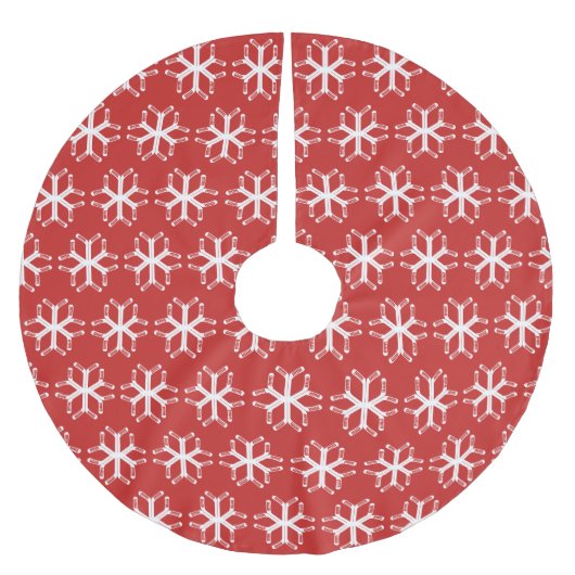 Ice Hockey Sticks Snowflake Xmas Tree Skirt Kerstboom Rok (Voorkant)